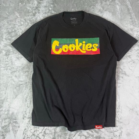 Cookies T Shirt Mens extra large Black Multicolor Graphic Design - Picture 1 of 7